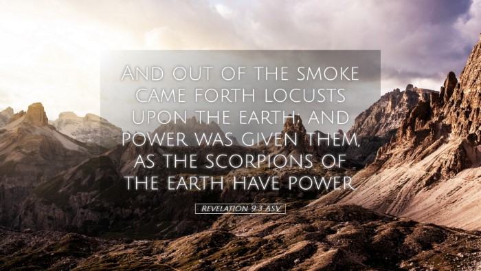 Picture 05 - Revelation 9:3 ASV Desktop Wallpaper - And out of the smoke came forth locusts upon the - Desktop Bible Verse Wallpaper
