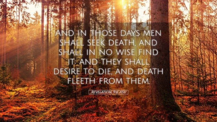 Picture 05 - Revelation 9:6 ASV Desktop Wallpaper - And in those days men shall seek death, and shall - Desktop Bible Verse Wallpaper