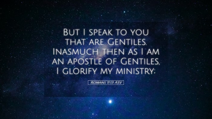 Picture 05 - Romans 11:13 ASV Desktop Wallpaper - But I speak to you that are Gentiles. Inasmuch - Desktop Bible Verse Wallpaper