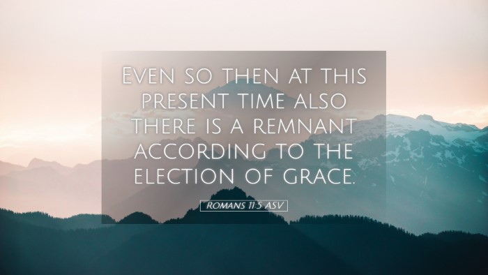 Picture 05 - Romans 11:5 ASV Desktop Wallpaper - Even so then at this present time also there is a - Desktop Bible Verse Wallpaper