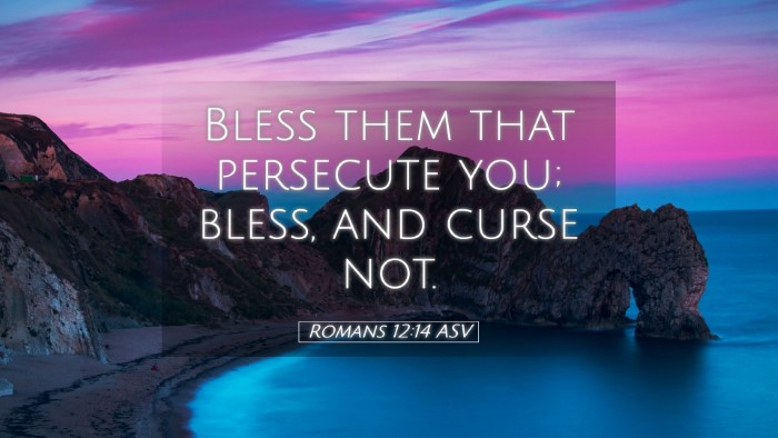 Picture 05 - Romans 12:14 ASV Desktop Wallpaper - Bless them that persecute you; bless, and curse - Desktop Bible Verse Wallpaper