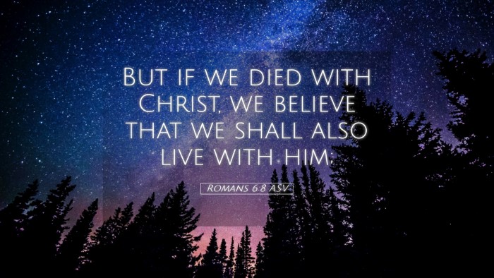 Picture 05 - Romans 6:8 ASV Desktop Wallpaper - But if we died with Christ, we believe that we - Desktop Bible Verse Wallpaper