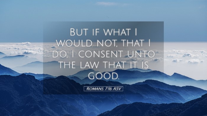 Picture 05 - Romans 7:16 ASV Desktop Wallpaper - But if what I would not, that I do, I consent - Desktop Bible Verse Wallpaper