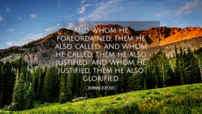 Picture 05 - Romans 8:30 ASV Desktop Wallpaper - and whom he foreordained, them he also called: - Desktop Bible Verse Wallpaper