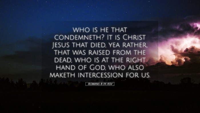 Picture 05 - Romans 8:34 ASV Desktop Wallpaper - who is he that condemneth? It is Christ Jesus - Desktop Bible Verse Wallpaper