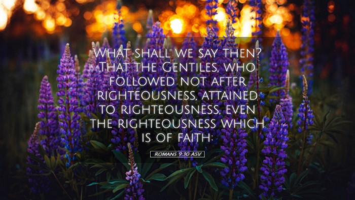 Picture 05 - Romans 9:30 ASV Desktop Wallpaper - What shall we say then? That the Gentiles, who - Desktop Bible Verse Wallpaper