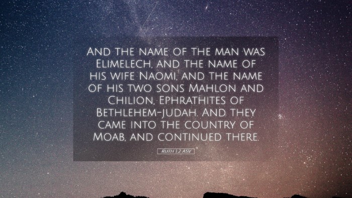 Picture 05 - Ruth 1:2 ASV Desktop Wallpaper - And the name of the man was Elimelech, and the - Desktop Bible Verse Wallpaper