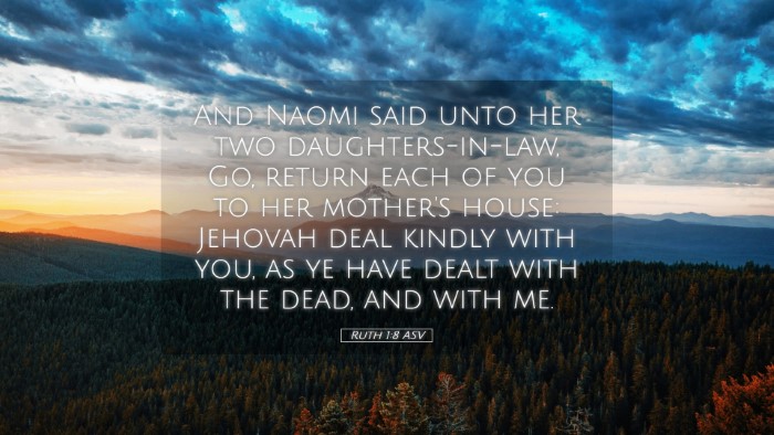 Picture 05 - Ruth 1:8 ASV Desktop Wallpaper - And Naomi said unto her two daughters-in-law, Go, - Desktop Bible Verse Wallpaper