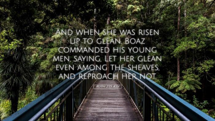 Picture 05 - Ruth 2:15 ASV Desktop Wallpaper - And when she was risen up to glean, Boaz - Desktop Bible Verse Wallpaper