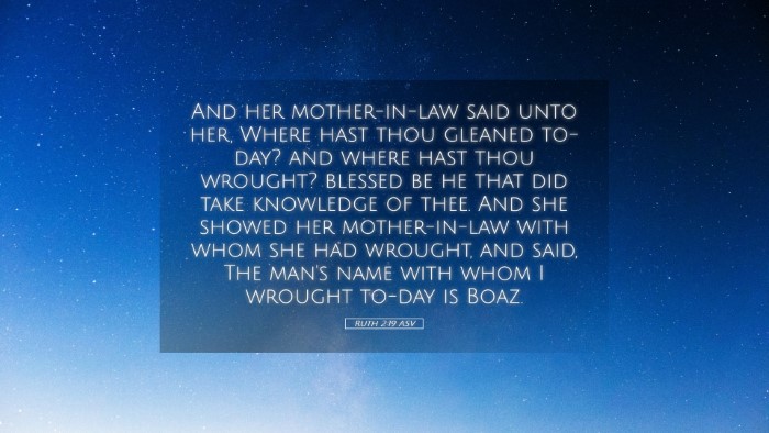 Picture 05 - Ruth 2:19 ASV Desktop Wallpaper - And her mother-in-law said unto her, Where hast - Desktop Bible Verse Wallpaper