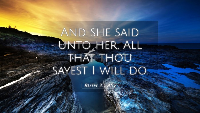 Picture 05 - Ruth 3:5 ASV Desktop Wallpaper - And she said unto her, All that thou sayest I - Desktop Bible Verse Wallpaper