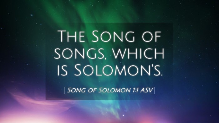 Picture 05 - Song of Solomon 1:1 ASV Desktop Wallpaper - The Song of songs, which is - Desktop Bible Verse Wallpaper