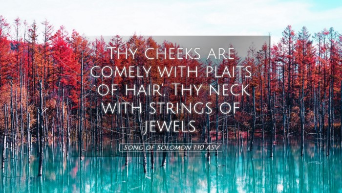 Picture 05 - Song of Solomon 1:10 ASV Desktop Wallpaper - Thy cheeks are comely with plaits `of hair', Thy - Desktop Bible Verse Wallpaper