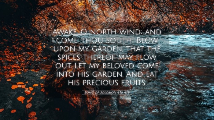 Picture 05 - Song of Solomon 4:16 ASV Desktop Wallpaper - Awake, O north wind; and come, thou south; Blow - Desktop Bible Verse Wallpaper