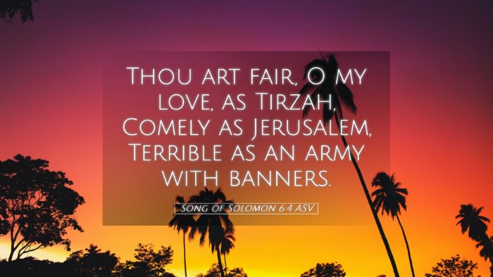 Picture 05 - Song of Solomon 6:4 ASV Desktop Wallpaper - Thou art fair, O my love, as Tirzah, Comely as - Desktop Bible Verse Wallpaper
