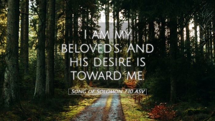 Picture 05 - Song of Solomon 7:10 ASV Desktop Wallpaper - I am my beloved's; And his desire is toward - Desktop Bible Verse Wallpaper