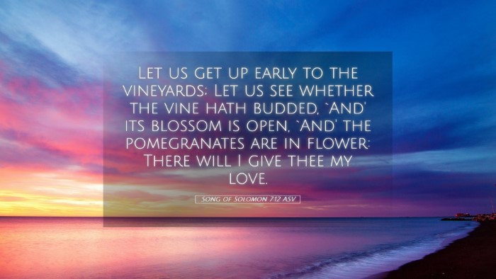 Picture 05 - Song of Solomon 7:12 ASV Desktop Wallpaper - Let us get up early to the vineyards; Let us see - Desktop Bible Verse Wallpaper
