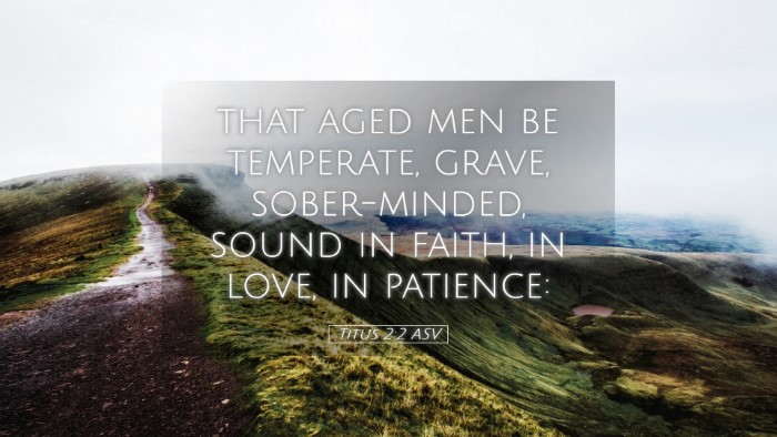Picture 05 - Titus 2:2 ASV Desktop Wallpaper - that aged men be temperate, grave, sober-minded, - Desktop Bible Verse Wallpaper