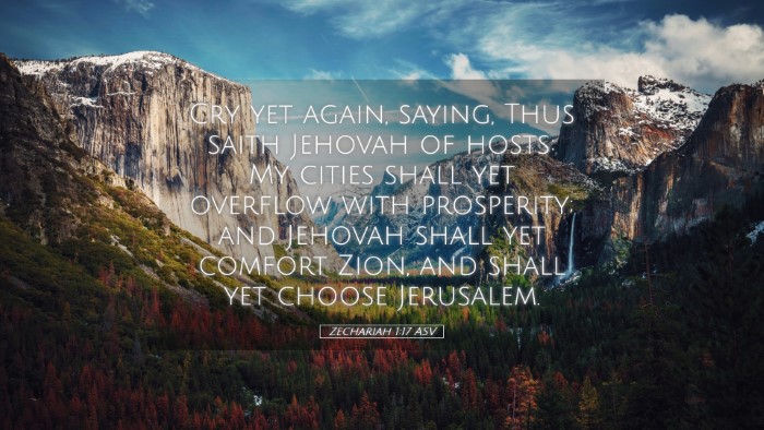 Picture 05 - Zechariah 1:17 ASV Desktop Wallpaper - Cry yet again, saying, Thus saith Jehovah of - Desktop Bible Verse Wallpaper