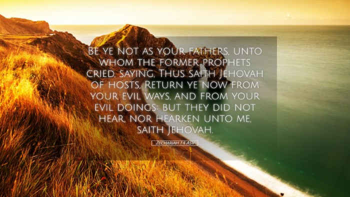 Picture 05 - Zechariah 1:4 ASV Desktop Wallpaper - Be ye not as your fathers, unto whom the former - Desktop Bible Verse Wallpaper