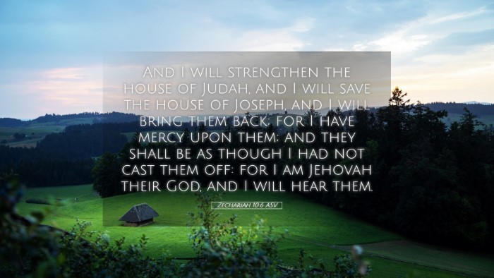Picture 05 - Zechariah 10:6 ASV Desktop Wallpaper - And I will strengthen the house of Judah, and I - Desktop Bible Verse Wallpaper
