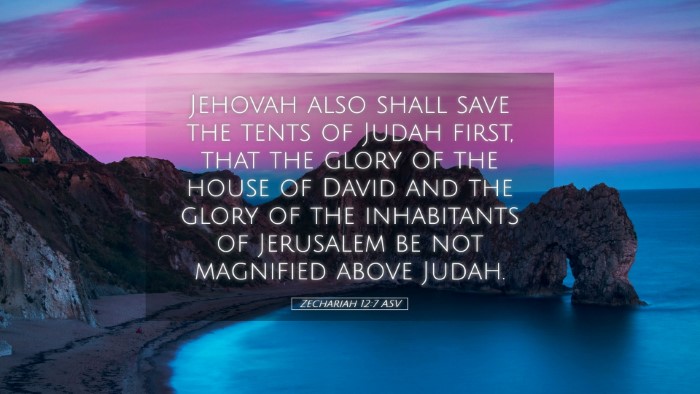 Picture 05 - Zechariah 12:7 ASV Desktop Wallpaper - Jehovah also shall save the tents of Judah first, - Desktop Bible Verse Wallpaper