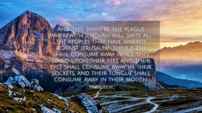 Picture 05 - Zechariah 14:12 ASV Desktop Wallpaper - And this shall be the plague wherewith Jehovah - Desktop Bible Verse Wallpaper