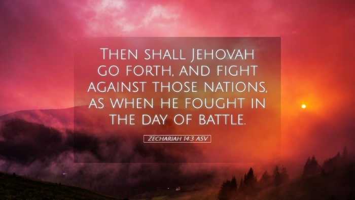 Picture 05 - Zechariah 14:3 ASV Desktop Wallpaper - Then shall Jehovah go forth, and fight against - Desktop Bible Verse Wallpaper