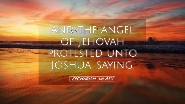 Picture 05 - Zechariah 3:6 ASV Desktop Wallpaper - And the angel of Jehovah protested unto Joshua, - Desktop Bible Verse Wallpaper