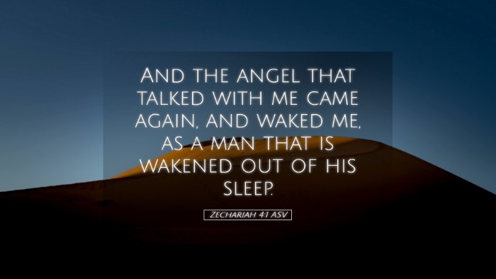 Picture 05 - Zechariah 4:1 ASV Desktop Wallpaper - And the angel that talked with me came again, and - Desktop Bible Verse Wallpaper