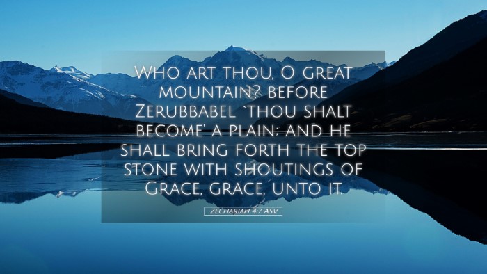 Picture 05 - Zechariah 4:7 ASV Desktop Wallpaper - Who art thou, O great mountain? before Zerubbabel - Desktop Bible Verse Wallpaper