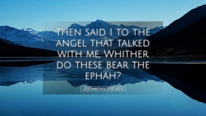 Picture 05 - Zechariah 5:10 ASV Desktop Wallpaper - Then said I to the angel that talked with me, - Desktop Bible Verse Wallpaper