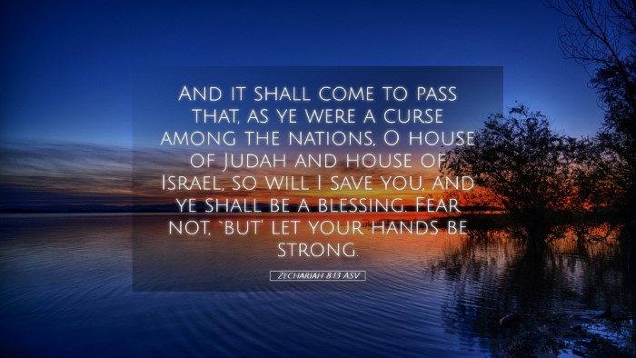 Picture 05 - Zechariah 8:13 ASV Desktop Wallpaper - And it shall come to pass that, as ye were a - Desktop Bible Verse Wallpaper