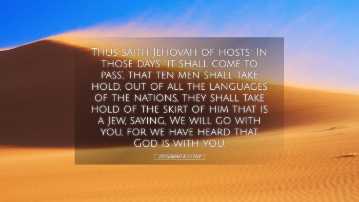 Picture 05 - Zechariah 8:23 ASV Desktop Wallpaper - Thus saith Jehovah of hosts: In those days `it - Desktop Bible Verse Wallpaper
