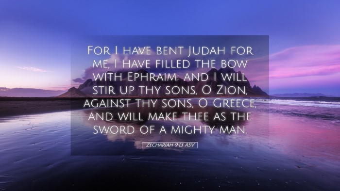 Picture 05 - Zechariah 9:13 ASV Desktop Wallpaper - For I have bent Judah for me, I have filled the - Desktop Bible Verse Wallpaper