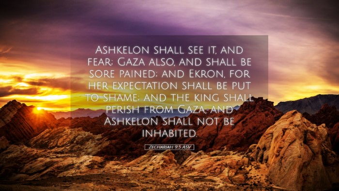 Picture 05 - Zechariah 9:5 ASV Desktop Wallpaper - Ashkelon shall see it, and fear; Gaza also, and - Desktop Bible Verse Wallpaper