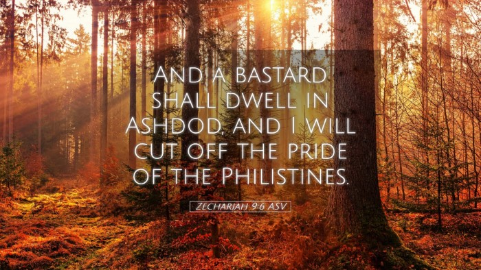 Picture 05 - Zechariah 9:6 ASV Desktop Wallpaper - And a bastard shall dwell in Ashdod, and I will - Desktop Bible Verse Wallpaper
