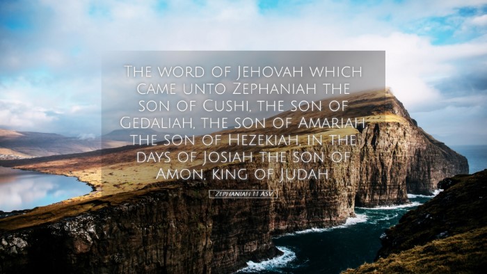 Picture 05 - Zephaniah 1:1 ASV Desktop Wallpaper - The word of Jehovah which came unto Zephaniah the - Desktop Bible Verse Wallpaper