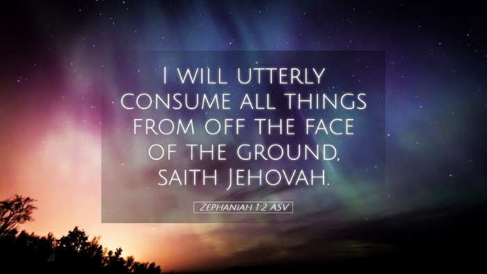 Picture 05 - Zephaniah 1:2 ASV Desktop Wallpaper - I will utterly consume all things from off the - Desktop Bible Verse Wallpaper