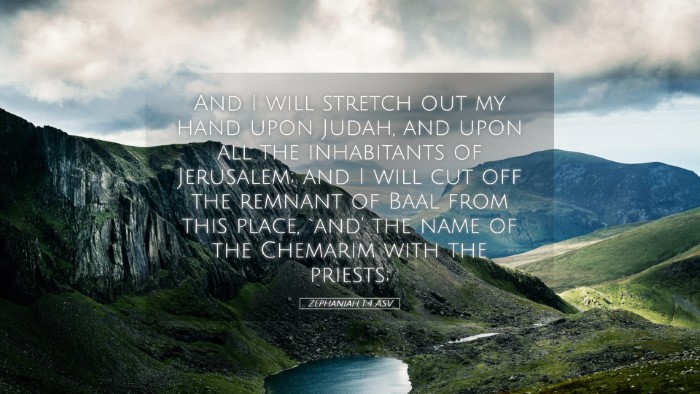 Picture 05 - Zephaniah 1:4 ASV Desktop Wallpaper - And I will stretch out my hand upon Judah, and - Desktop Bible Verse Wallpaper