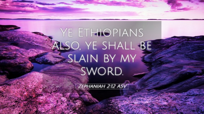 Picture 05 - Zephaniah 2:12 ASV Desktop Wallpaper - Ye Ethiopians also, ye shall be slain by my - Desktop Bible Verse Wallpaper