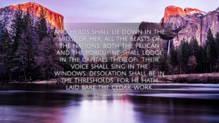 Picture 05 - Zephaniah 2:14 ASV Desktop Wallpaper - And herds shall lie down in the midst of her, all - Desktop Bible Verse Wallpaper