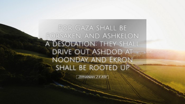 Picture 05 - Zephaniah 2:4 ASV Desktop Wallpaper - For Gaza shall be forsaken, and Ashkelon a - Desktop Bible Verse Wallpaper