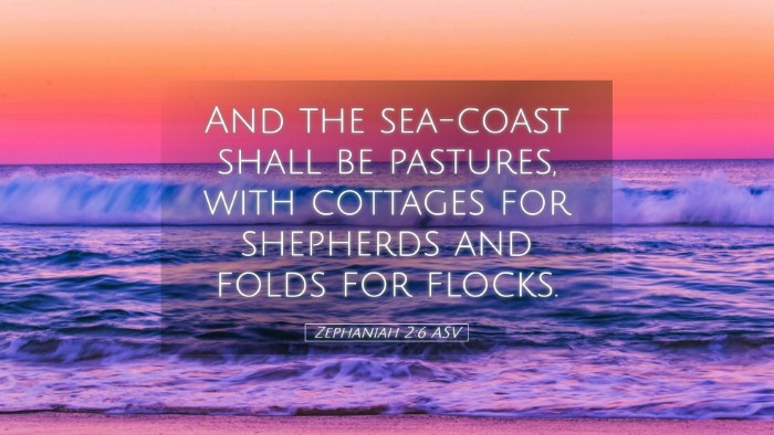 Picture 05 - Zephaniah 2:6 ASV Desktop Wallpaper - And the sea-coast shall be pastures, with - Desktop Bible Verse Wallpaper