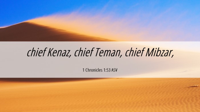 Picture 06 - 1 Chronicles 1:53 ASV Desktop Wallpaper - chief Kenaz, chief Teman, chief - Desktop Bible Verse Wallpaper