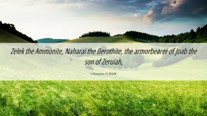 Picture 06 - 1 Chronicles 11:39 ASV Desktop Wallpaper - Zelek the Ammonite, Naharai the Berothite, the - Desktop Bible Verse Wallpaper
