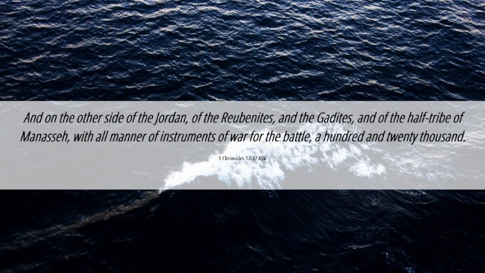 Picture 06 - 1 Chronicles 12:37 ASV Desktop Wallpaper - And on the other side of the Jordan, of the - Desktop Bible Verse Wallpaper