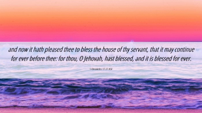 Picture 06 - 1 Chronicles 17:27 ASV Desktop Wallpaper - and now it hath pleased thee to bless the house - Desktop Bible Verse Wallpaper