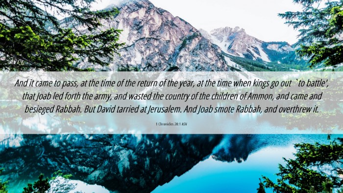 Picture 06 - 1 Chronicles 20:1 ASV Desktop Wallpaper - And it came to pass, at the time of the return of - Desktop Bible Verse Wallpaper