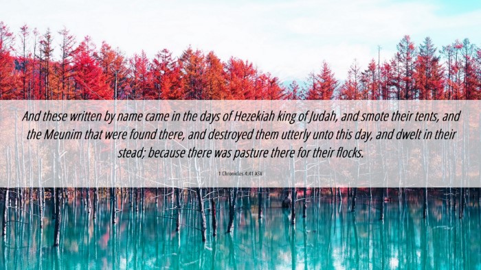 Picture 06 - 1 Chronicles 4:41 ASV Desktop Wallpaper - And these written by name came in the days of - Desktop Bible Verse Wallpaper
